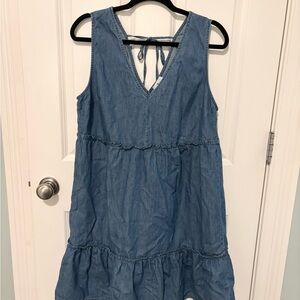 Denim Ruffle Dress